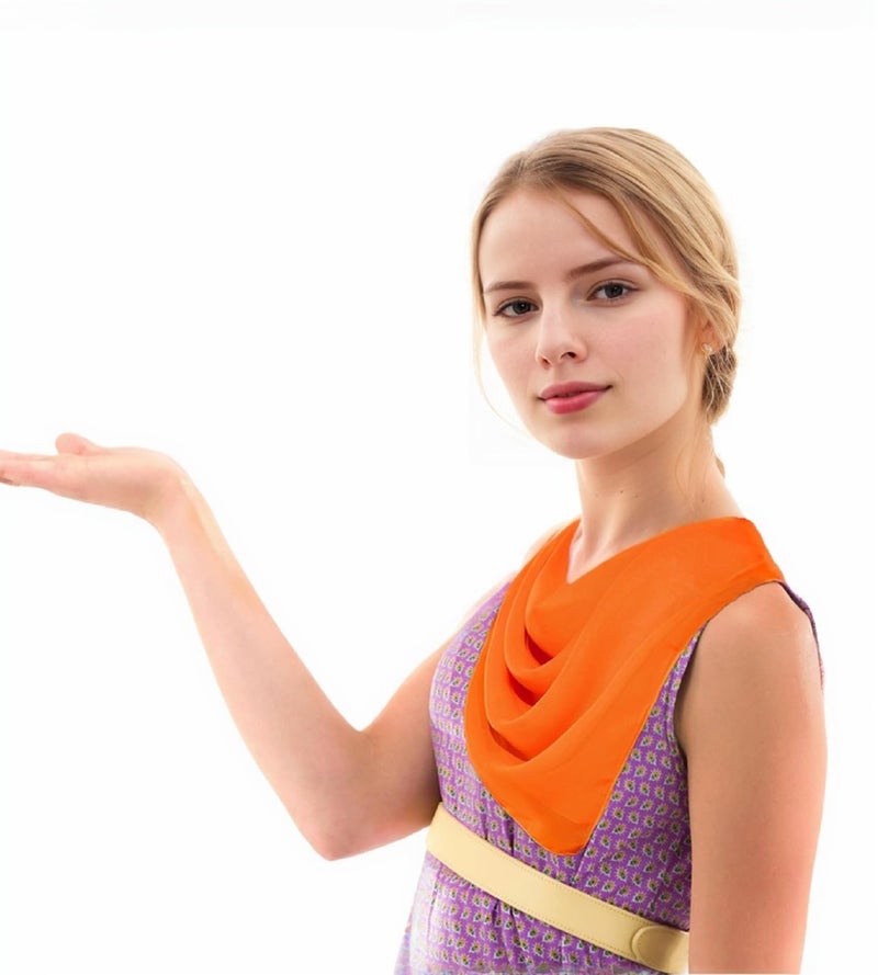 Fairycece Orange Scarf Orange Ascot Fred Jones Costume Adult Neck Scarf Women Men - Image 4